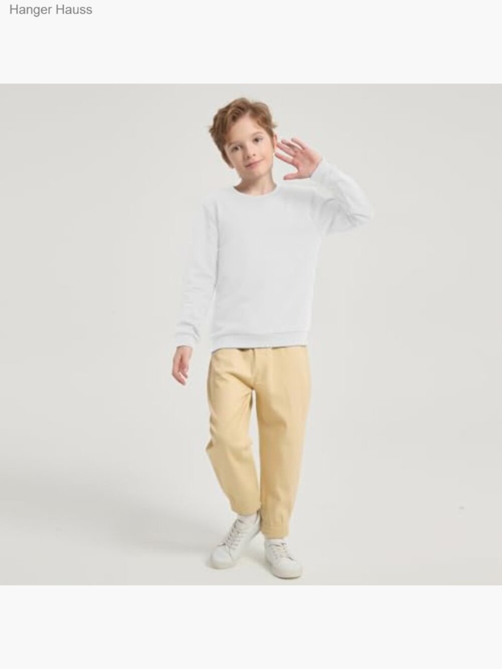 Boys Stretch Chino Pants with Pockets School Uniform Jogger - Picture 2 of 7